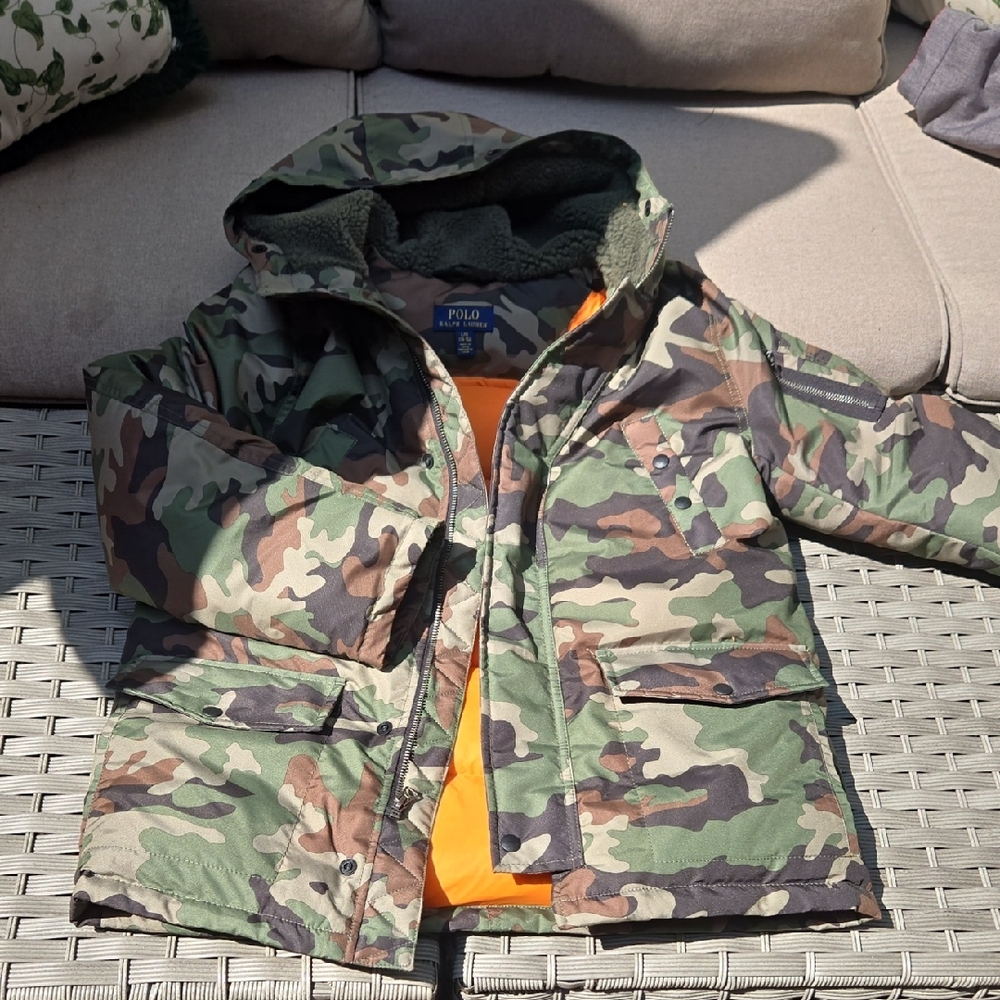Polo by Ralph Lauren Kids Boys 14-16 Camo Cold Weather Parka Jacket